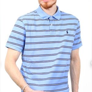 Polo by Ralph Lauren Men's Blue Striped Shirt